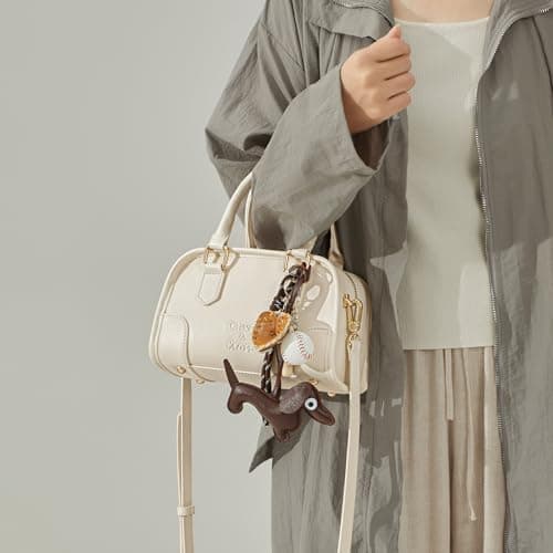 CinvaiKrose Crossbody Purses for Women Leather Handbags for Ladies Cute Mini Purses with Charms and Adjustable Strap - Thumbnail 2