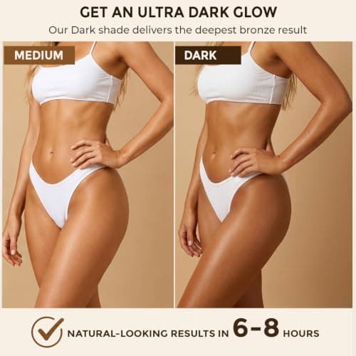 Self Tanner Mousse - USA Made with Natural & Organic Ingredients, Self Tanning Mousse Foam for Ultra Dark Fake Tan, Non Toxic Sunless Tanner for Darkest Streak Free Finish & Natural Looking Tan - Thumbnail 2