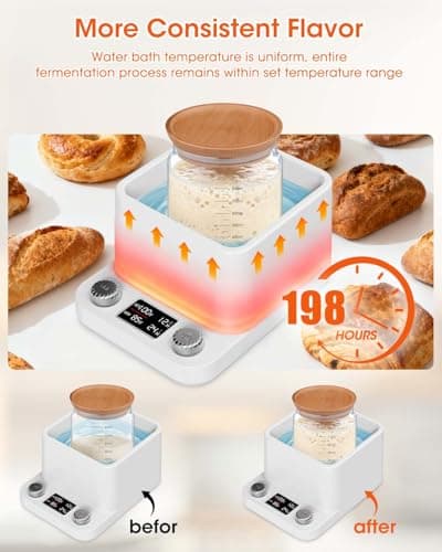 MYMULIKE Sourdough Starter Warmer for Sourdough and Kombucha Brewing - Waterproof Water Bath Heat Pad for Constant Temperature Control - Multi-Purpose Kitchen Warmer for Bread Proofing and Yogurt - Thumbnail 3