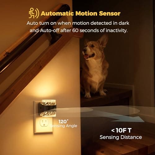 L LOHAS LED Motion Sensor Night Light, Bubble Night Lights Plug into Wall,5CCT Color Temperature Change Night-Light,Dimmable Nightlights with Dusk to Dawn Sensor for Rooms Bathroom Hallway - Thumbnail 4