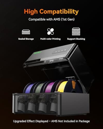 SUNLU AMS Heater, Compatible with Bambu Lab AMS Gen 1, Drying While Printing Filament Dryer, 70°C Efficient Heating, Simple Installation, Smart Humidity Control & 4-Spool Large Capacity - Thumbnail 3