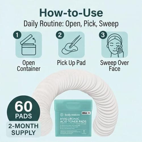 Body Restore Niacinamide Cooling Jelly Toner Pads – Fathers Day Gift for Dad, Korean Skin Care, Face Wipe with Hyaluronic Acid, Birthday Gifts for Women and Men – Cooling Jelly - Thumbnail 5