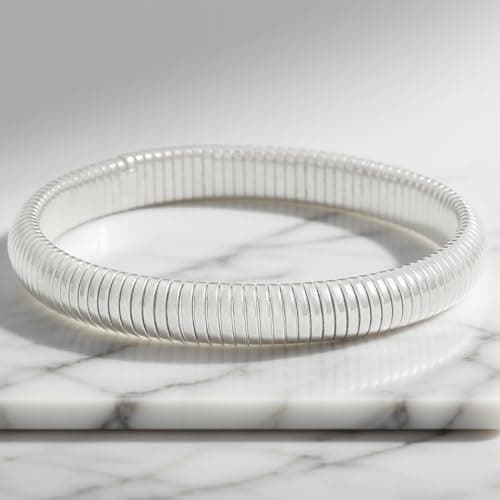 Bracelets Sets 14K Silver Plated Toned Bangle Coiled Design Minimalist Aesthetic Elegance Gift - Thumbnail 6