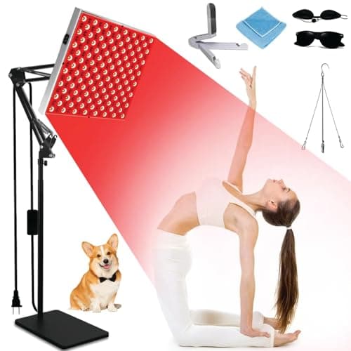 Red Light Therapy for Body and Face, 3 in 1 Red Light Panel with Removable Stand, Adjustable Red Light Lamp, LED 660nm Red Light and 850nm Infrared Red Light Therapy Devices for Full Body Skin Home - Image 1