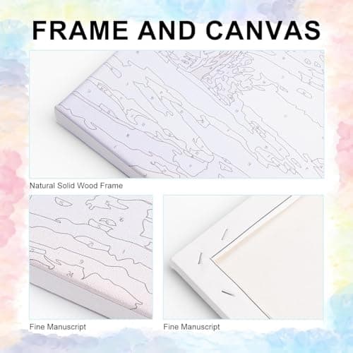 igoodom Framed Paint by Numbers Kit for Adults Beginner, Sugar Skull Easy Paint by Number Kits on Canvas with Easel, DIY Adults' Paint-by-Number Kits for Gift Home Wall Decor 10x10inch - Thumbnail 6