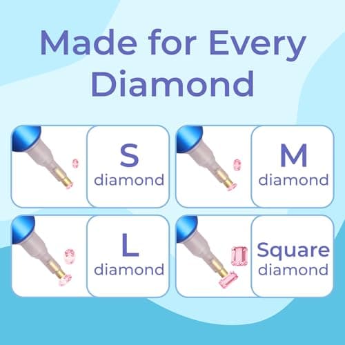 Electric Diamond Painting Pen Vacuum Drill Tool Kit, Diamond Art Pens No Wax Needed with Accessories, Storage Case, Dot Painter Vacuum Pen for Diamond Painting Art Electric Pen for Adults (Blue) - Thumbnail 4