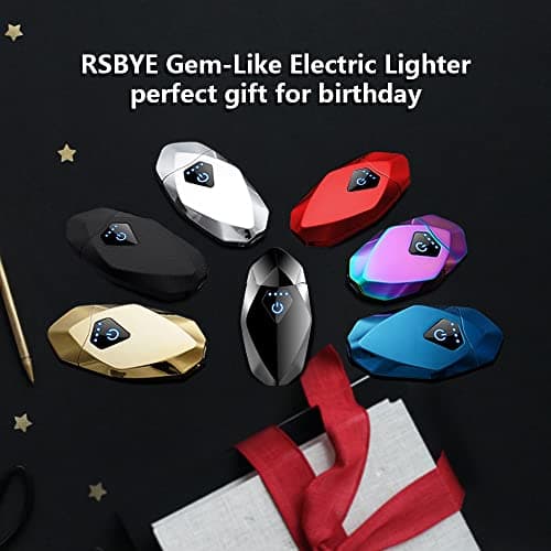 RSBYE Plasma Lighter Windproof Dual Arc Lighter USB Rechargeable Electric Lighters with LED Battery Indicator Mini Pocket Lighters for Candle（Business Black） - Thumbnail 6