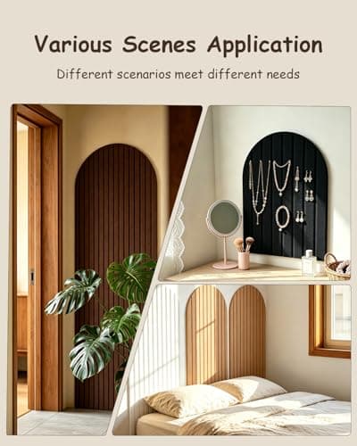 Foldable Bulletin Board 24x16 inches, 0.35" Thick Felt Wall Tiles, Large Cork Board with Adhesive Sticker, Round Edges Wall Panels for Office Bedroom Living Room, Decorative Board (Silver Grey) - Thumbnail 3