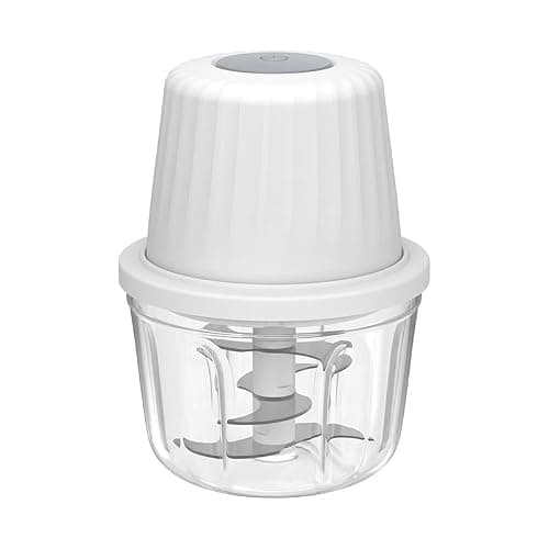 450ML Electric Garlic Chopper, Mini Portable Veggie Choppers, Garlic Grinder Masher Onion Chopper, Blender to Vegetable, Wireless Food Processor for Ginger, Chili, Fruit, Meat, etc - Image 1