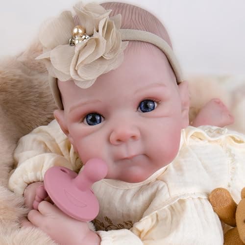 Milidool Realistic Reborn Baby Dolls - 20 Inch Cute Lifelike Real Life Baby Dolls Newborn Baby Dolls Girl Soft Cloth Body with Accessories for 3+ Year Old Girls Gifts - Thumbnail 2