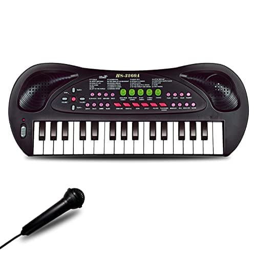EKKBHKI 32 Keys Kids Piano Keyboard Toys, Multifunction Keyboard for Kids - Children Early Learning Educational Music Piano Toys for 3-8 Year Old Boys and Girls (Black) - Image 1