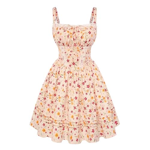 Scarlet Darkness Floral Corset Dress Summer Mini Dresses for Women Teens 2026 Graduation Sundress Colorful XL - Image 1