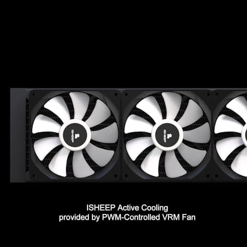 ISHEEP 360mm AIO Liquid CPU Cooler - ARGB Sync Fans, Dual Chamber Pump, Ultra-Quiet 20dB Operation, High-Performance Cooling for Intel & AMD Ryzen CPUs - Thumbnail 3
