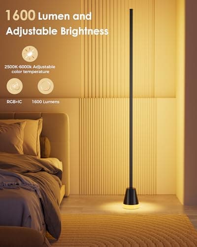 boostool Corner Floor Lamp, Smart RGB LED 60 Inch Standing Lamp with 344 LEDs, App & Remote Control, 16 Million Colors & Music Sync for Bedroom, Gaming Room, Home Decor, Modern Ambient Lighting - Thumbnail 3