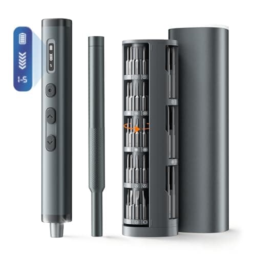 VMYTH 80 in 1 Mini Electric Screwdriver Set, Precision Cordless Screwdriver with OLED Smart Display, Magnetic Computer Repair Tool Kit for PC, Laptop, PS5, Electronics - Image 1
