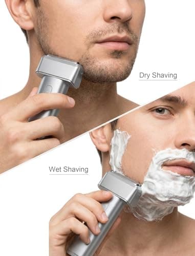 Men’s Electric Foil Shaver – Rinse Under Faucet & Shower Ready with Wet/Dry Shave, Type-C Fast Charging & Digital LED Display, Travel-Rechargeable Razor for Daily Close Face Beard Grooming - Thumbnail 2