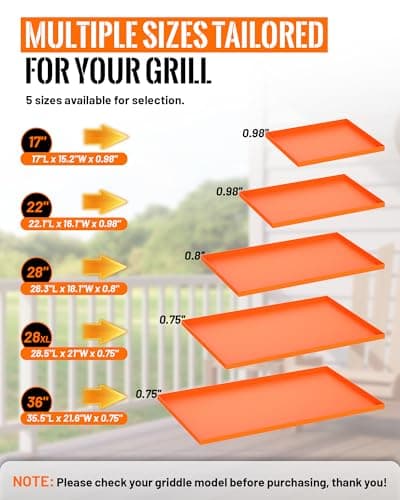 36'' Silicone Griddle Mat for Blackstone - Heavy-Duty Food-Grade Griddle Cover & Full Surface Protection, Waterproof, Rust & Dust-Proof, Essential Blackstone Griddle Accessories for Outdoor BBQ - Thumbnail 6