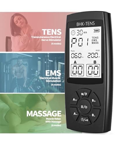 TENS Unit Muscle Stimulator for Pain Relief Therapy, 22 Modes EMS TENS Machine, Electronic Muscle Relaxer for Shoulder Pain Relief, Back Pain, Shoulder Neck Pain Relief - Thumbnail 3