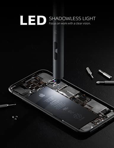 iFu Mini Electric Screwdriver Kit, 90-in-1 Precision Repair Set with 64 Magnetic Bits & LED Light, Cordless Power Screwdriver for Phone, Laptop, Computer, Camera, Watch, Electronics - Gift for Men - Thumbnail 4