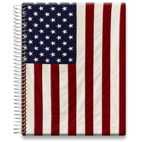 Tools4Wisdom Planner 2026-2027 - Dated April 2026-2027 June - Weekly Monthly Daily Academic Year Calendar with Stickers, Tabs, Pocket & Thick Paper - Spiral Bound 8.5x11 Hardcover - A6J7 - Patriotic Flag