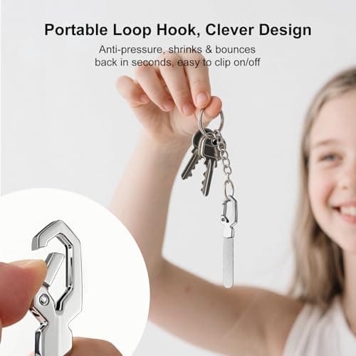 Keychain Metal Nail File for Natural Nails, Stainless Steel Fingernail & Toenail Shaping Tool for Men & Women, Keychain Design Durable & Portable for Home & Travel (Silver) - Thumbnail 2