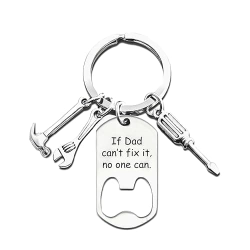 Ediseng Personalized Fathers Day Dad Gifts from Daughter/Son/Wife,Cool Keychain for Men,Funny Keychain for Dad - Image 1