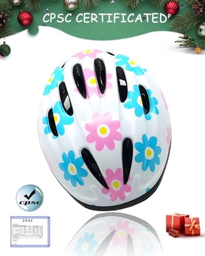 Girl Helmet for Bike,Kids Bike Pink Helmet for Girls Ages 5+Years Adjuastable and Multi-Sport, from Toddler to Youth CPSC Certicated - Thumbnail 2