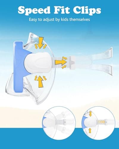 Aegend Kids Swim Mask Goggle, Swimming Goggles with Nose Cover Tempered Glass 180° HD Wide View - Thumbnail 6