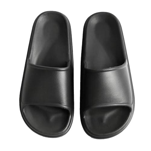 GETOEU Cloud Slides for Women and Men Pillow Slides Slip-Resistant Shower Shoes Recovery Slide Sandals Cushioned Thick Pillow Slippers Comfort Indoor and Outdoor Slide,Black - Thumbnail 5