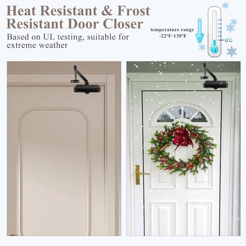 CypherCore Commercial Door Closer Grade 2, Automatic Auto Door Closer Heavy Duty, Hydraulic for Home Residential Adjustable Size 3, ADA & UL, Matte Black - SF700 - Thumbnail 6