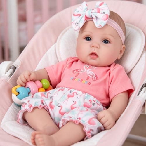 Milidool Realistic Reborn Baby Dolls Girl - Realistic Baby Dolls Girl Real Looking 18 inch Doll with Soft Poseable Body, Lifelike Newborn Baby Doll, Kids Gift for 3+ Years Old - Thumbnail 2