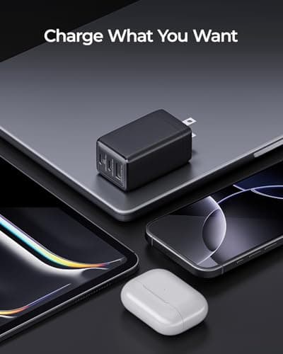 wegear 67W USB C Charger, 3-Port GaN Fast Charging Block with Foldable Plug, Compatible with MacBook Pro/Air, iPad Pro, iPhone 16/15/Pro, Galaxy S25/S24, Note20, Pixel, Apple Watch, (Black) - Thumbnail 6