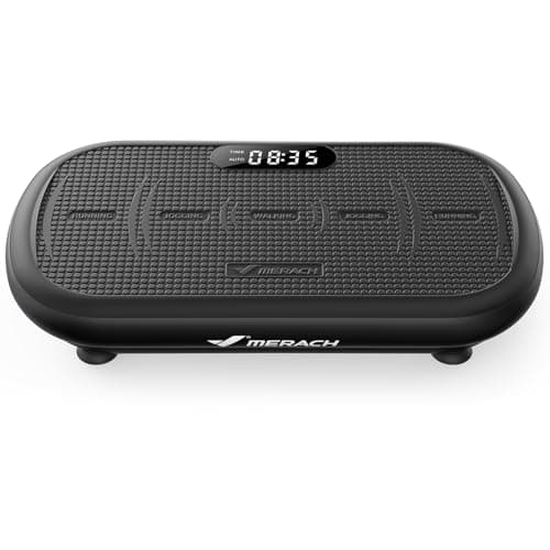 MERACH Vibration Plate Exercise Machine, Vibration Plate 440 Lbs Capacity, Bluetooth and Silicone Pedal, Stimulate Deep Fat, Vibration Plate for Lymphatic Drainage, Vibrating for Weight Loss(Black) - Image 1