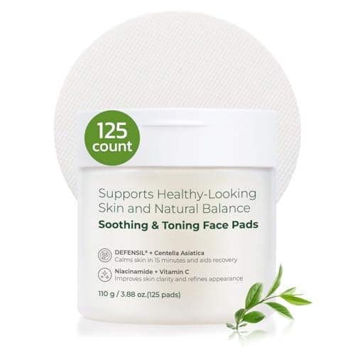 QAH Toner Pads Face Exfoliator Dark Spots Removal Pads, Soothing with DEFENSIL®,Tea Tree | Wrinkle Minimizing with Peptides, Niacinamide for All Skin Types（125 Counts） - Image 1