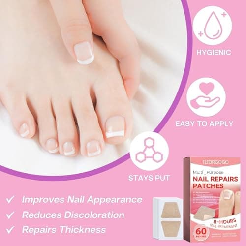 Fungal Nail Patches 60 Pcs – Extra Strength Hydrogel Treatment for Toenail Fungus, Upgraded Overnight Repair Nail Patches, 8-Hour Nighttime Nail Fungus Patches for Nail Fungus Treatment - Thumbnail 3