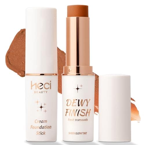 HECI BEAUTY Tinted Foundation Stick, Balm to Cream Foundation with Light to Medium Coverage, Infused with Hydrating Ingredients,Deep, 0.25 oz - Image 1