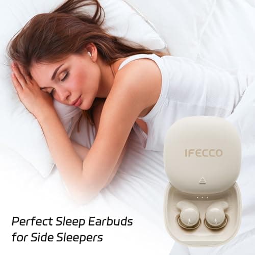 IFECCO Sleep Earbuds Bluetooth 6.0 - Sleep Headphones for Side Sleepers,Comfortable and Noise Blocking,IPX6 Waterproof Wireless Earbuds for Sleeping - Thumbnail 3