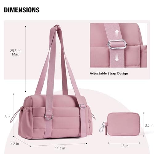 ROULENS Small Gym Bag for Women 2 Set Mini Gym Duffle Bag with Wet Compartment and Coin Wallet, Gym Tote Bag for Workout/Sport/Travel - Thumbnail 5