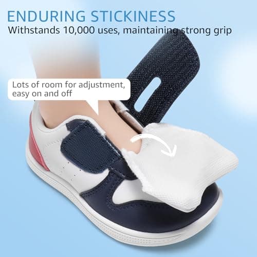 STQ KIDS Toddler Wide Toe Box Shoes Boys Barefoot Shoe Kid First Walking Tennis Sneakers Comfortable Non-Slip Zero Drop Running Shoes Outdoor Activities School Navy Red Toddler Size 5 - Thumbnail 6