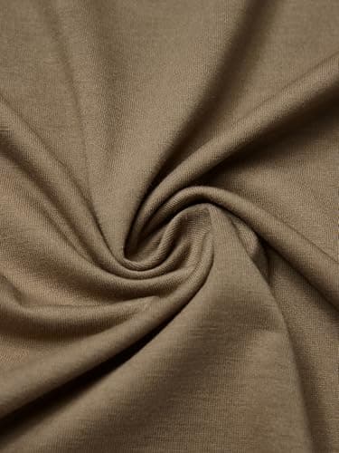 Hardaddy Men's Short Sleeve Henley Shirts Casual Summer Lightweight Button Henley Solid T-Shirt Tops Dark Khaki XXL - Thumbnail 4