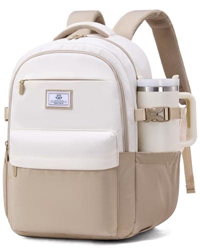 LOVEVOOK Laptop Backpack for Women Teens, 15.6" Computer Bag with 40oz Tumbler Buckle, College School Backpack,14 Pockets - Image 1