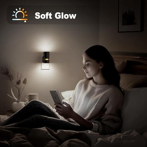 JandCase Night Lights Plug into Wall, Automatic Night Light with Dusk to Dawn, 2 Pack 0-100LM Dimmable Plug in LED Nightlight 5000K Daylight for Bedroom, Hallway, Stairs - Thumbnail 5