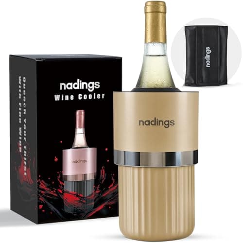 Nadings Iceless Wine Chiller, Keeps Cold 6+ Hours, Fits Most Wine Bottles