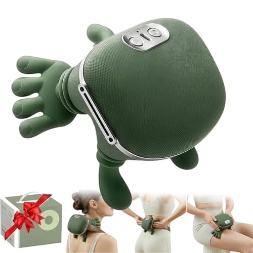 QIUSZS Neck Massager Neck and Shoulder Massager with Heat, Simulated Real Human Hand Gripping Massage, Portable Wellness Gifts for Women Men Mom Dad Teachers - Image 1