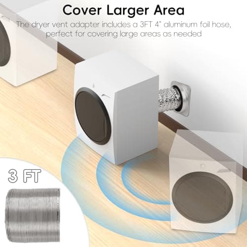 FIRRAX Magnetic Dryer Vent Coupling DV180 Dryer Vent Connector Kit with Self-Aligning Magnets, Airtight Seal Easy to Clean 3.2ft 4-Inch Flexible Hose for Laundry Nook & Rental Home - Thumbnail 5