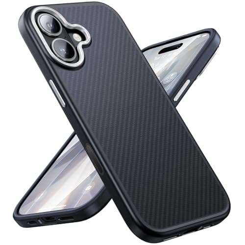 Maledan for iPhone 17 Case Carbon Fiber - Slim Case for iPhone 17 with Camera Control Compatible with Magsafe, Shockproof Magnetic iPhone17 Phone Bumper Case Cover, TPU & 600D Aramid [NOT Printed] - Image 1
