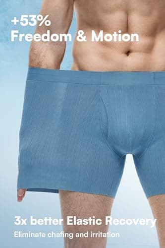GOOTUCH Men's Breathable Cool Underwear, Moisture Wicking Odor Control Boxer Briefs, Seamless Thin Waistband & Quick Dry (2 Grey Blue, 2 Green,Small) - Thumbnail 5