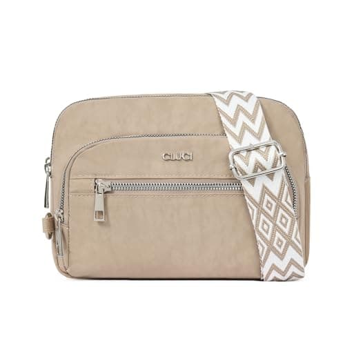 CLUCI Small Crossbody Bags for Women Travel,Anti Theft Cross Body Purse for Woman Foldie RFID Blocking Nylon Belt Bag - Image 1