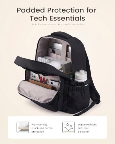 LOVEVOOK Laptop Backpack for Women with 40oz Tumbler Holder, Lightweight School Backpack Fits 17.3 Inch Laptop, Cute College Backpack for Work, Travel & Daily Commute - Thumbnail 5