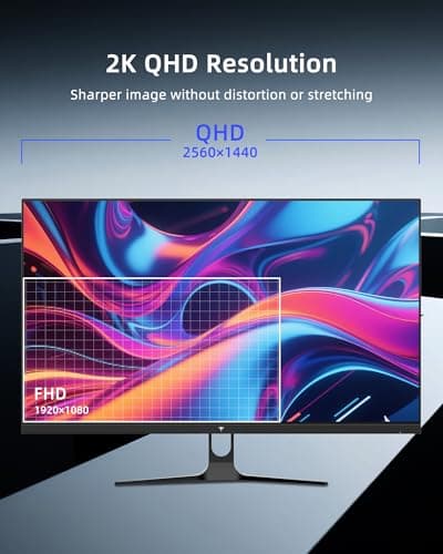 KTC 32 Inch Computer Monitor 2K - 1440P IPS Monitor 120Hz, Adaptive Sync, 109% sRGB, HDR10, Eye Care, HDMI Displayport, Tilt, VESA Compatible, 100Hz PC Monitors for Home Office Gaming, White, H32D6 - Thumbnail 2